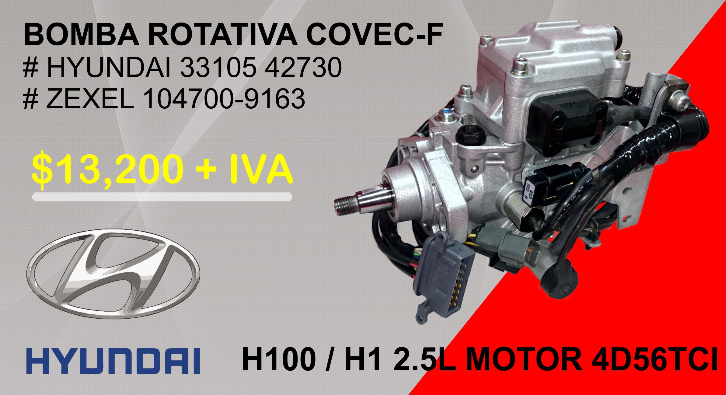 bomba de inyeccion h100 hyundai